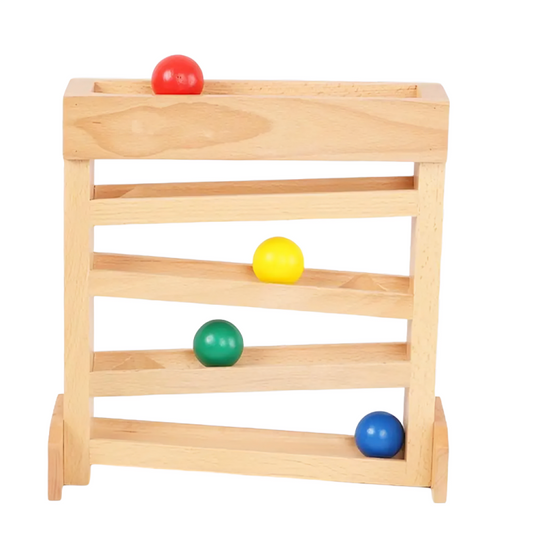 5-Layer Wooden Race Ball Ramp